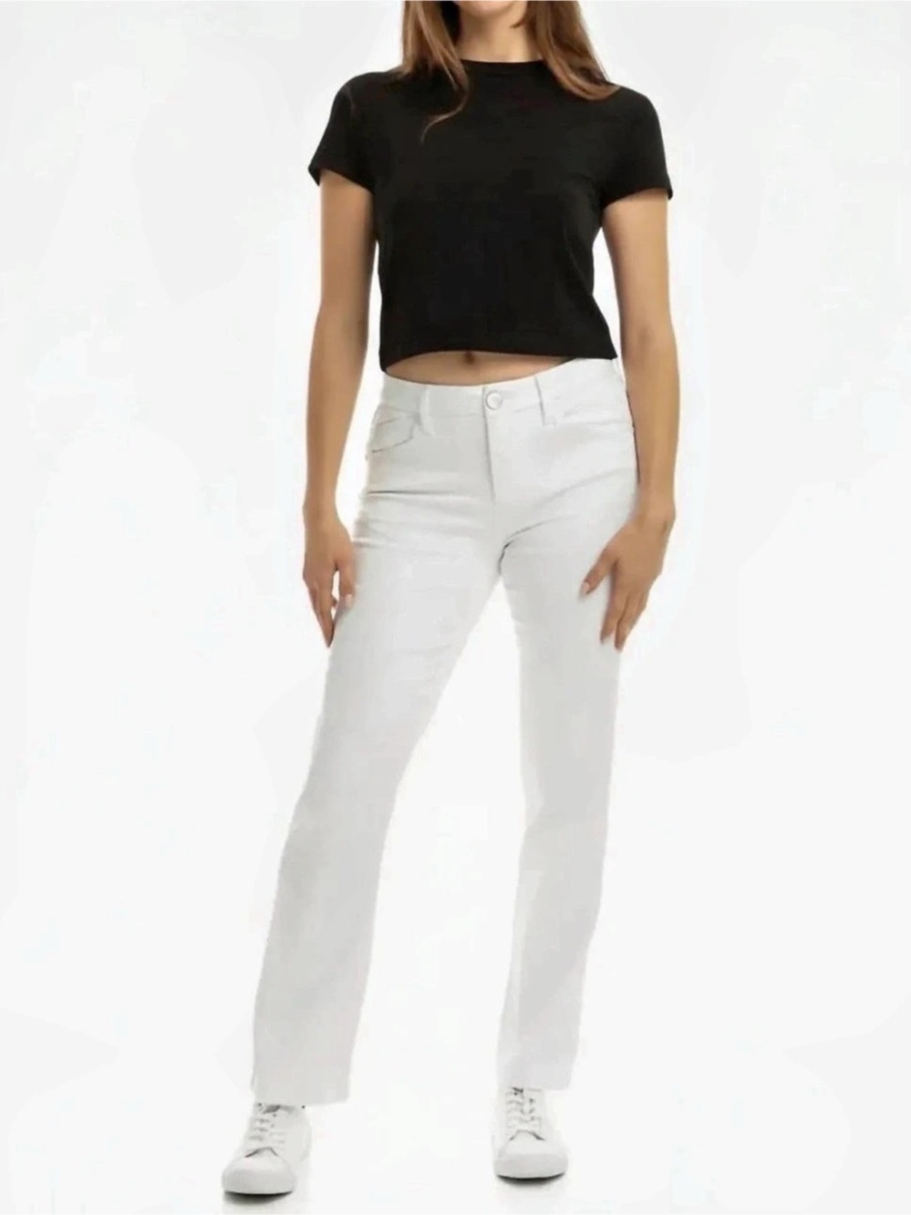 1822 Better Butt Denim straight leg jeans White Waist 12 Like New